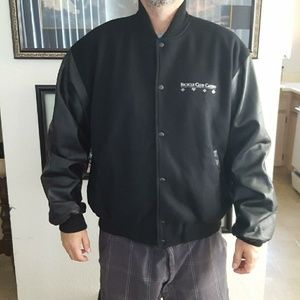 Bicycle Club Casino bomber jacket leather sleeves